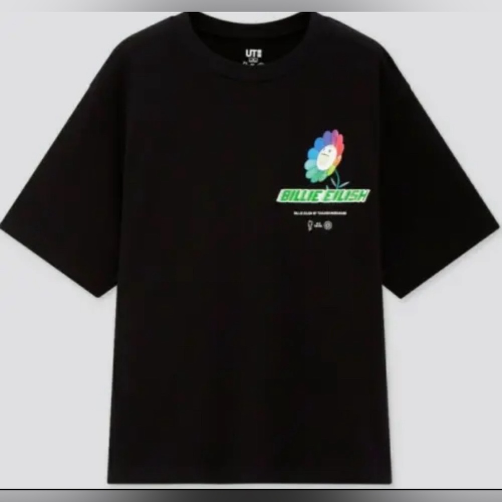 Billie Eilish x Takashi Murakami x Uniqlo Graphic T-Shirt Tee - Black - X-Small
